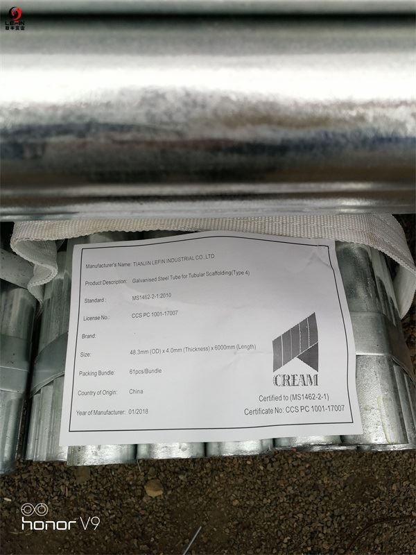 Galvanized Scaffolding Iron Tubes